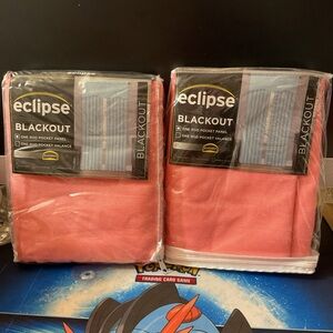 2 Eclipse Blackout Panels in Coral Pink 42inx95in